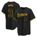 B.Orioles #3 Taylor Ward Player Black Snake Skin City Home Game Ddoa Stitched Jerseys