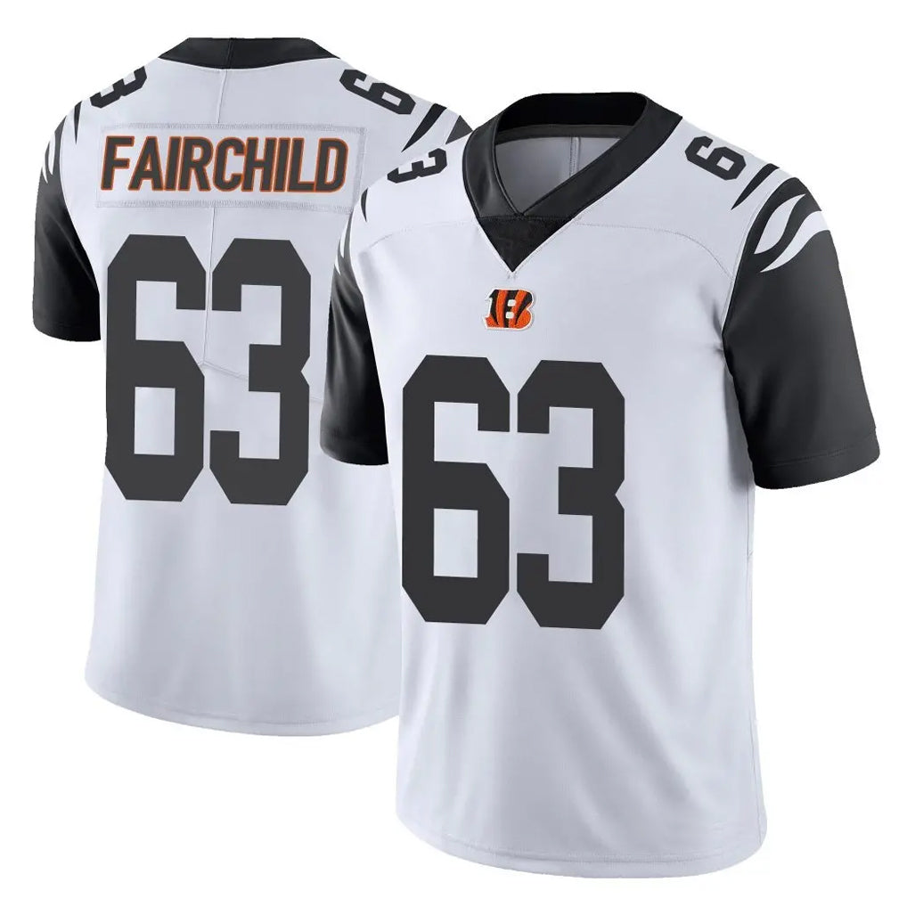 C.Bengals #63 Dylan Fairchild Player White Color Rush Vapor Untouchable Limted Home Game Ddoa Stitched Jerseys