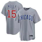 C.Cubs #15 Carson Kelly Player Gray Home Game Ddoa Stitched Jerseys