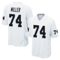 LV.Raiders #74 Kolton Miller Player White Home Game Ddoa Stitched Jerseys