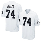 LV.Raiders #74 Kolton Miller Player White Home Game Ddoa Stitched Jerseys