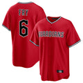 C.Guardians #6 David Fry Player Red Home Game Ddoa Stitched Jerseys