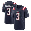 NE.Patriots #3 DeMario Douglas Player Navy Home Game Ddoa Stitched Jerseys