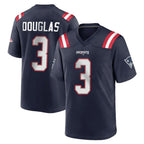 NE.Patriots #3 DeMario Douglas Player Navy Home Game Ddoa Stitched Jerseys