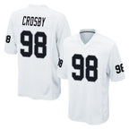 LV.Raiders #98 Maxx Crosby Player White Home Game Ddoa Stitched Jerseys