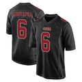 SF.49ers #6 Malik Mustapha Player Black Fashion Home Game Ddoa Stitched Jerseys