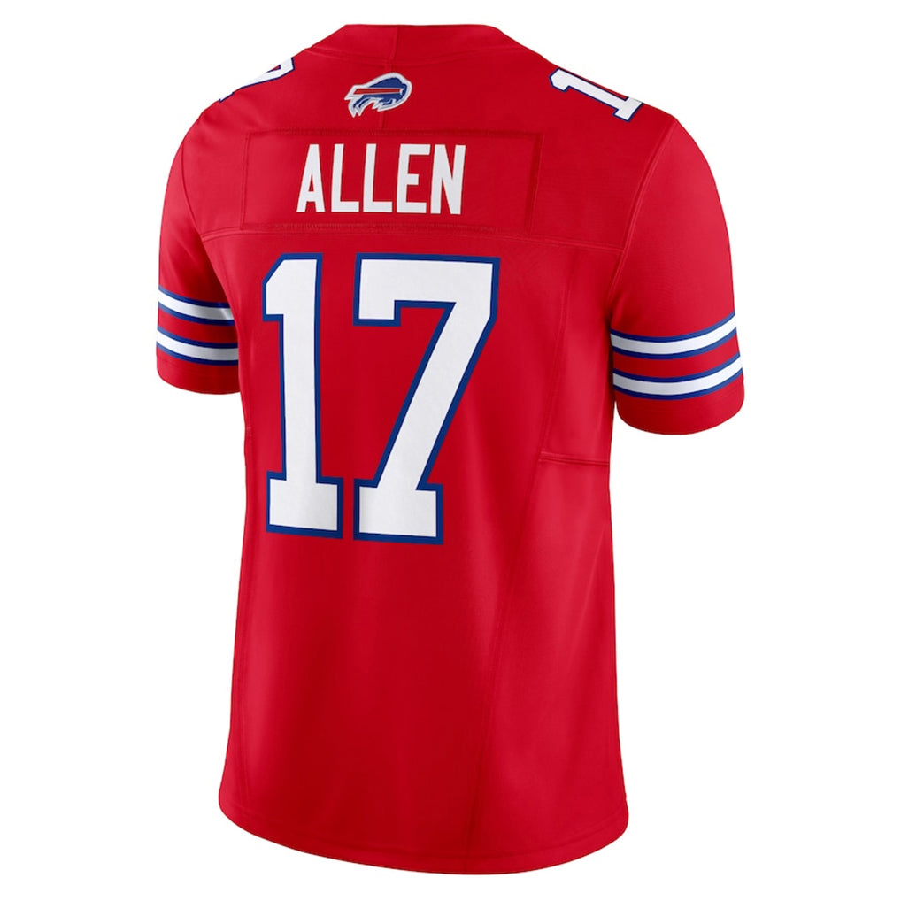 B.Bills #17 Josh Allen Player Red Vapor F.U.S.E. Limited Home Game Ddoa Stitched Jerseys