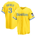 B.Red Sox #3 Ceddanne Rafaela Player Yellow Home Game Ddoa Stitched Jerseys
