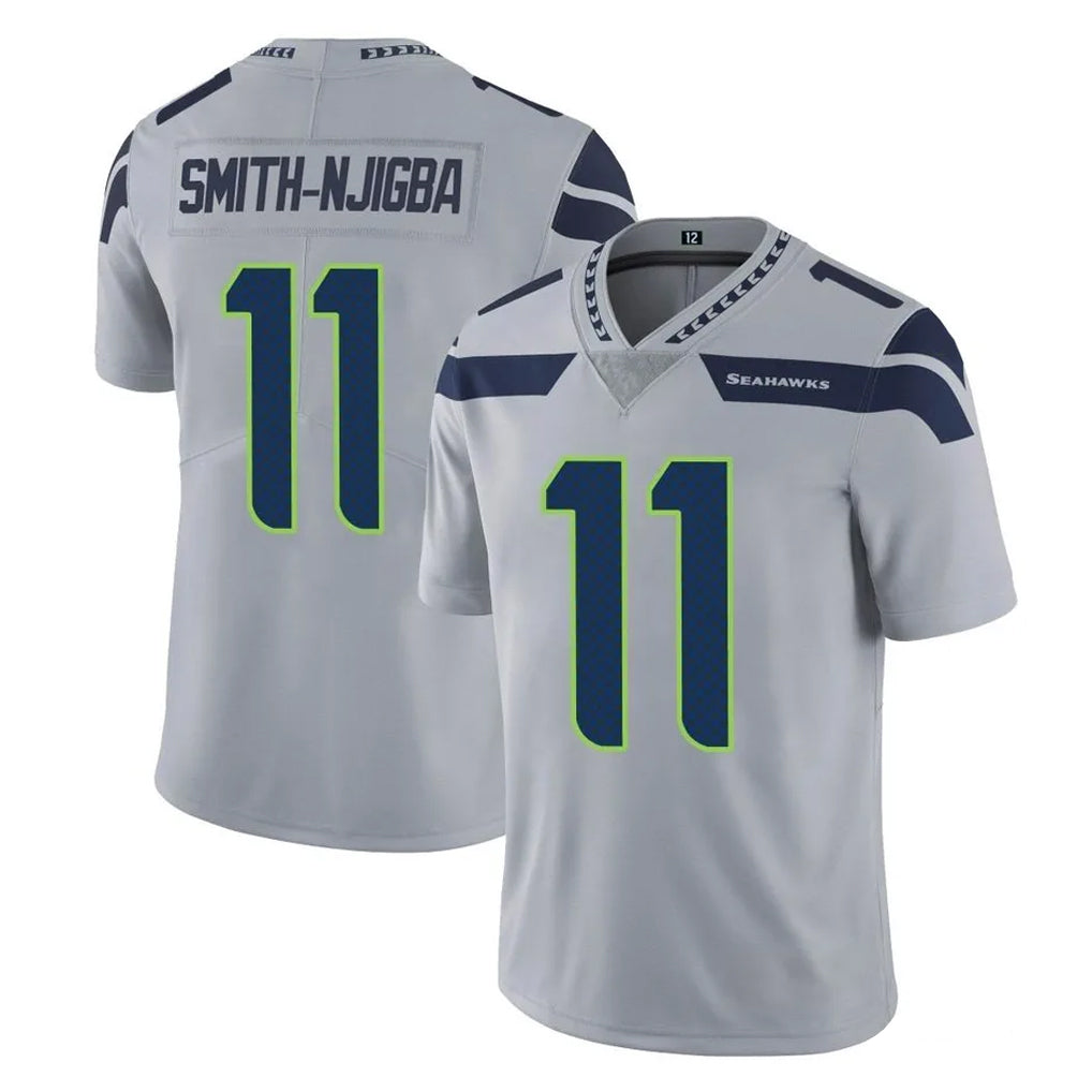 S.Seahawks #11 Jaxon Smith-Njigba Player Gray Limited Vapor Untouchable Home Game Ddoa Stitched Jerseys