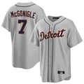 D.Tigers #7 Kevin McGonigle Player Gray Home Game Ddoa Stitched Jerseys