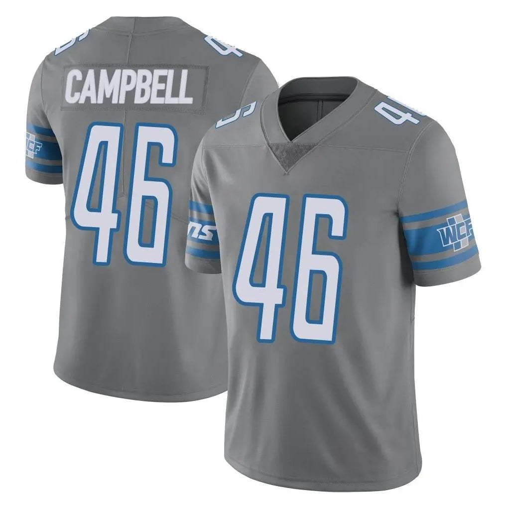 D.Lions #46 Jack Campbell Player Gray Vapor Untouchable Limited Home Game Ddoa Stitched Jerseys