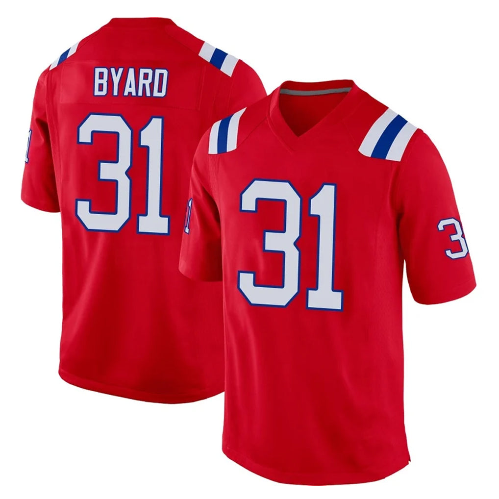 NE.Patriots #31 Kevin Byard Player Red Home Game Ddoa Stitched Jerseys