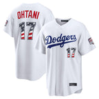 LA.Dodgers #17 Shohei Ohtani Player White USA 250 Fourth of July Limited Home Game Ddoa250Ys Stitched Jerseys