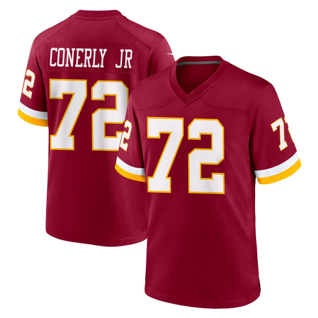 W.Commanders #72 Josh Conerly Jr. Player Burgundy Game Home Ddoa Stitched Jerseys