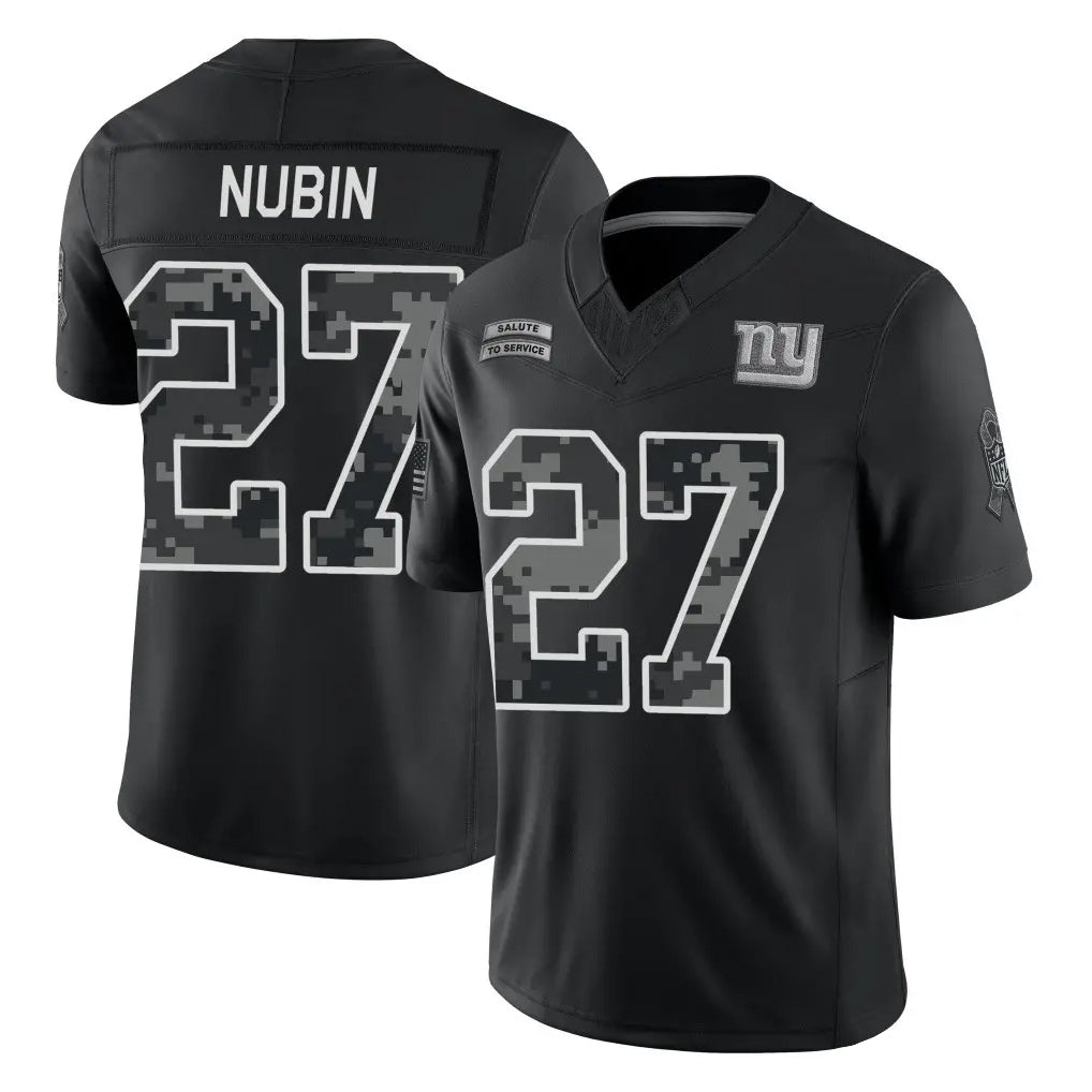 NY.Giants #27 Tyler Nubin Player Black Limited 2026 Salute to Service Home Game Ddoa Stitched Jerseys