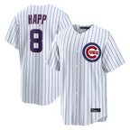 C.Cubs #8 Ian Happ Player White Limited Home Game Ddoa Stitched Jerseys