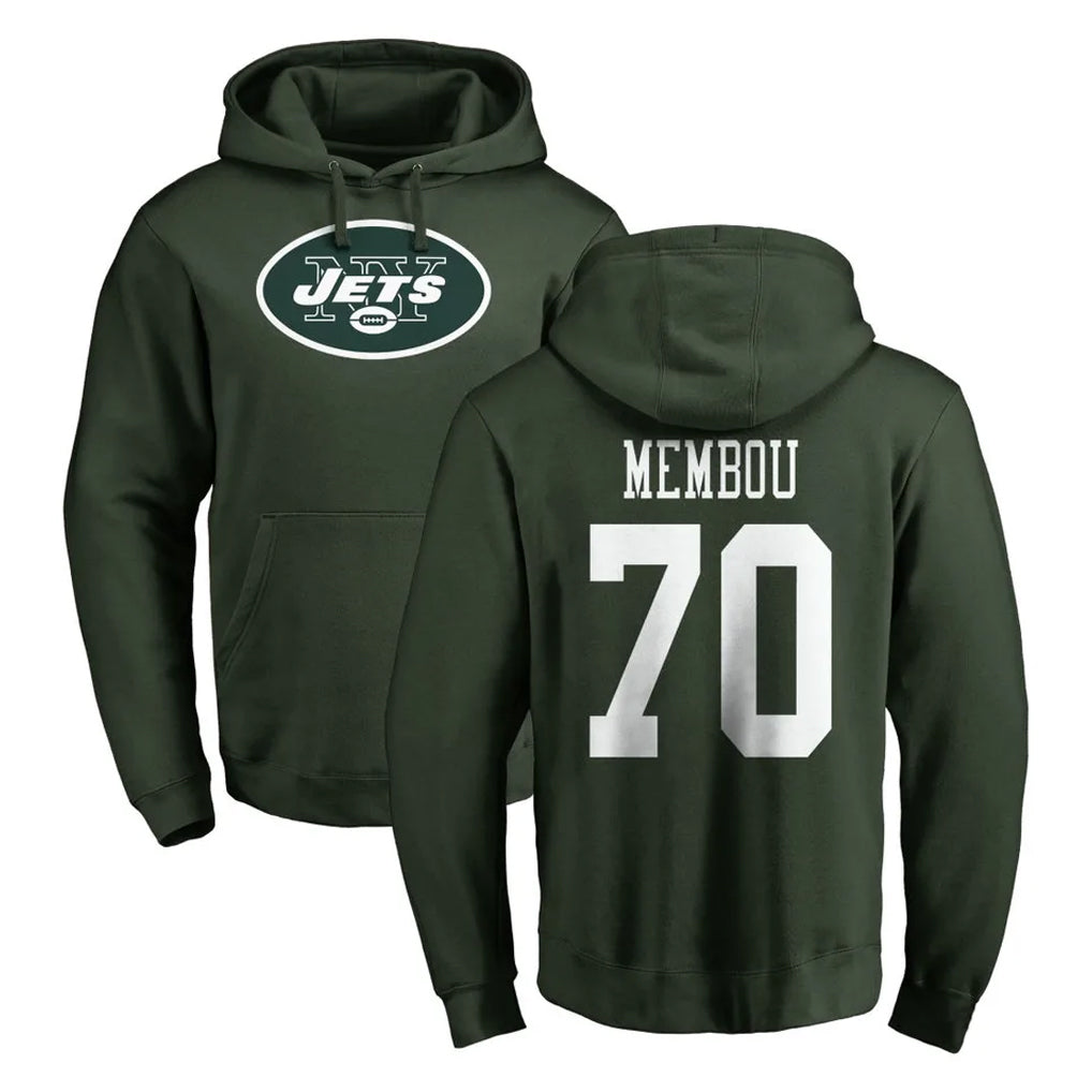 NY.Jets #70 Armand Membou Player Green LOGO Pullover Hoodies Limited Game Ddoa Stitched Jerseys