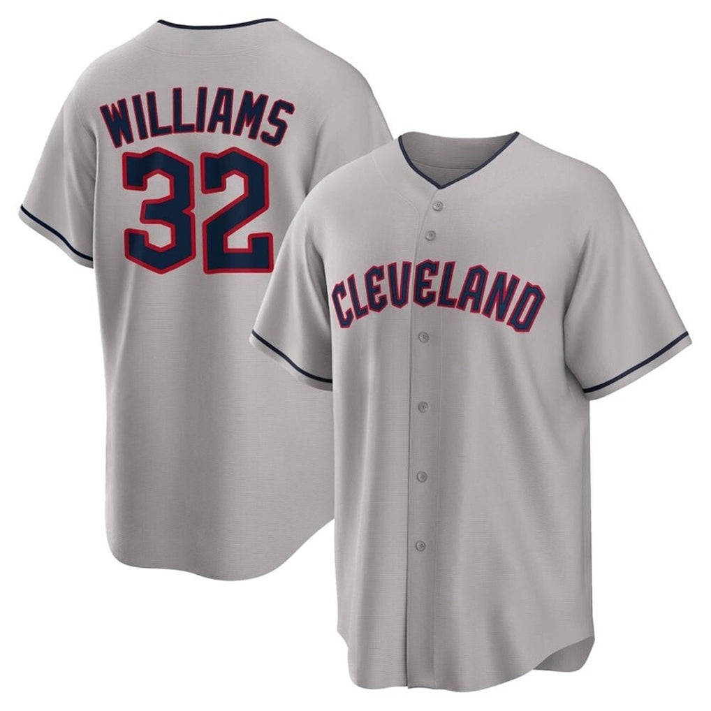 C.Guardians #32 Gavin Williams Player Gray Game Home Ddoa Stitched Jerseys