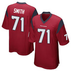 H.Texans #71 Braden Smith Player Red Home Game Ddoa Stitched Jerseys