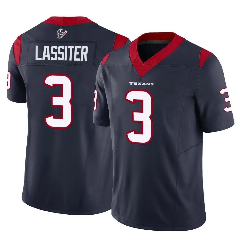 H.Texans #3 Kamari Lassiter Player Navy Limited Vapor F.U.S.E. Home Game Ddoa Stitched Jerseys