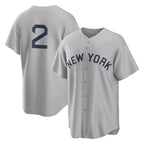 NY.Yankees #2 Derek Jeter Player Gray Field of Dreams Game Ddoa Stitched Jerseys