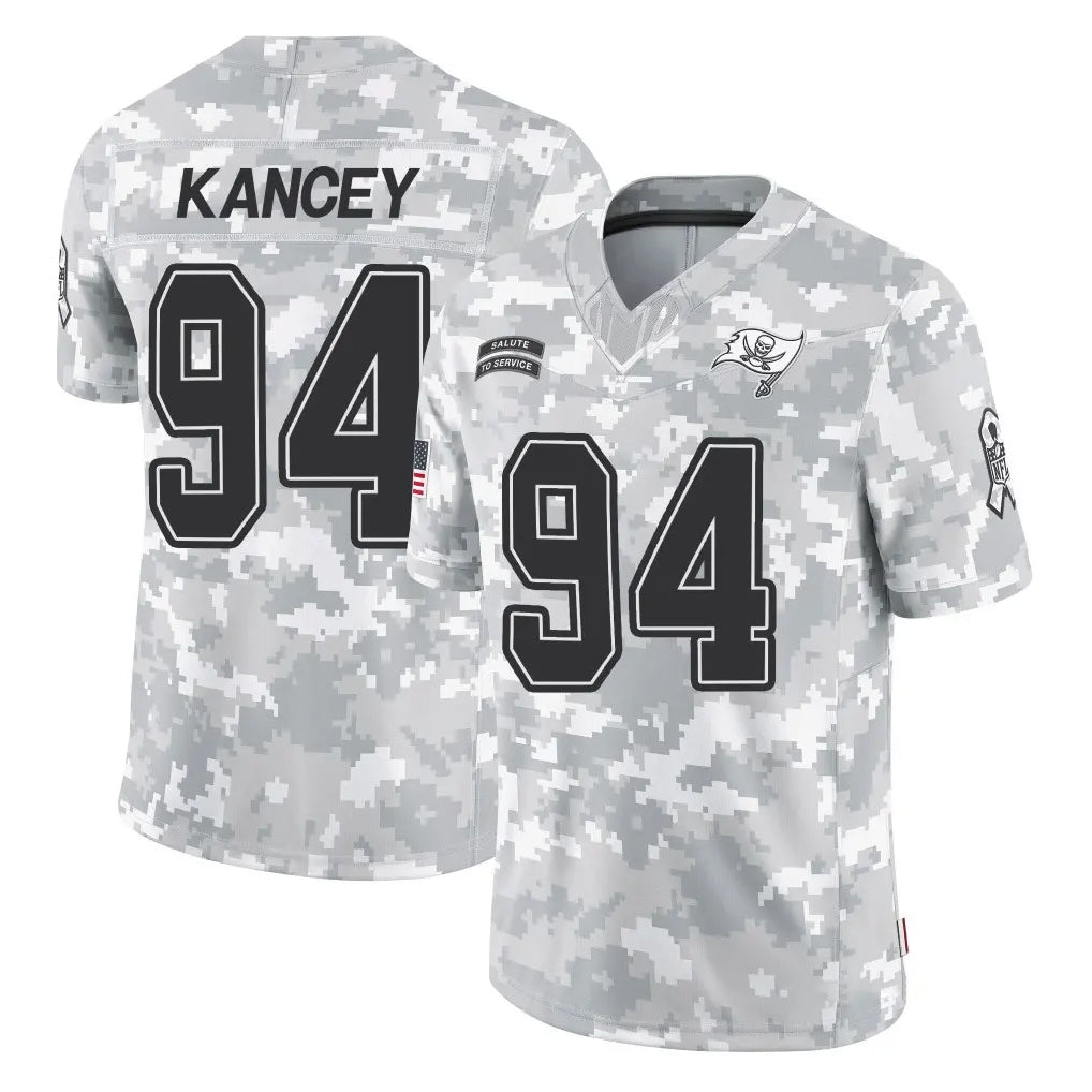 TB.Buccaneers #94 Calijah Kancey Player Arctic Camo Limited Salute To Service Home Game Ddoa Stitched Jerseys