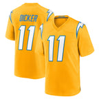 LA.Chargers #11 Cameron Dicker Player Gold Home Game Ddoa Stitched Jerseys