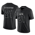 S.Seahawks #21 Devon Witherspoon Player Black Limited Reflective Home Game Ddoa Stitched Jerseys