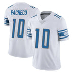D.Lions #10 Isiah Pacheco Player White Limited Vapor Untouchable Home Game Ddoa Stitched Jerseys