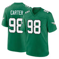 P.Eagles #98 Jalen Carter Player Green Kelly Alternate Home Game Ddoa Stitched Jerseys