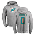 M.Dolphins #0 Ollie Gordon II Player Gray LOGO Pullover Hoodies Limited Ddoa Stitched Jerseys