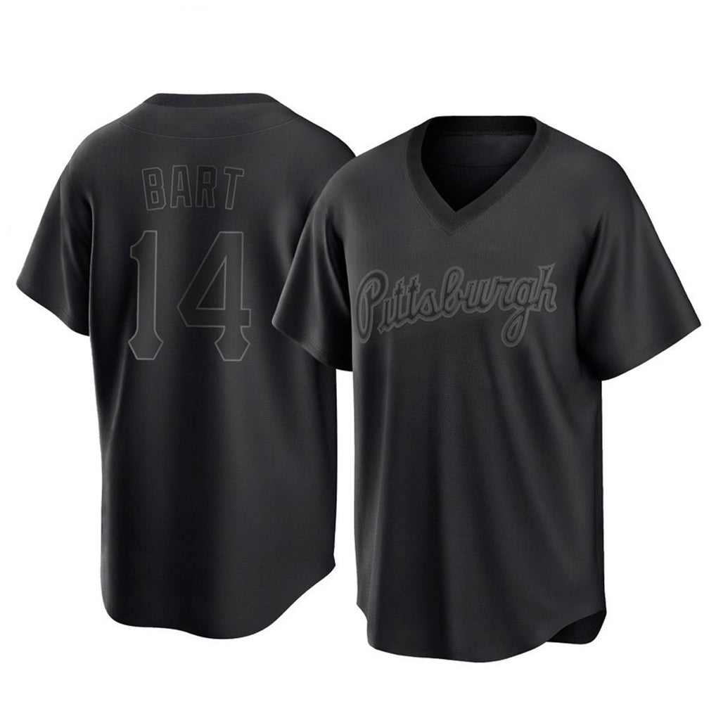 P.Pirates #14 Joey Bart Player Black Fashion Home Game Ddoa Stitched Jerseys