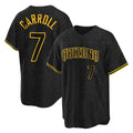 A.Diamondbacks #7 Corbin Carroll Player Black Snake Skin City Home Game Ddoa Stitched Jerseys
