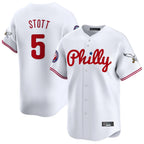 P.Phillies #5 Bryson Stott Player White Phillies & Eagles Vapor Premier Limited Ddoa Stitched Jerseys