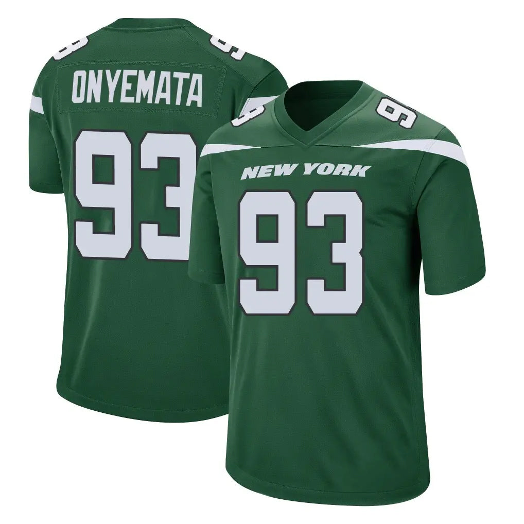 NY.Jets #93 David Onyemata Player Green Home Game Ddoa Stitched Jerseys