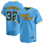 M.Brewers #32 Jacob Misiorowski Player Light Blue City Connect Home Limited Ddoa Stitched Jerseys