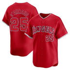 LA.Angels #25 Travis d'Arnaud Player Red Home Limited Ddoa Stitched Jerseys