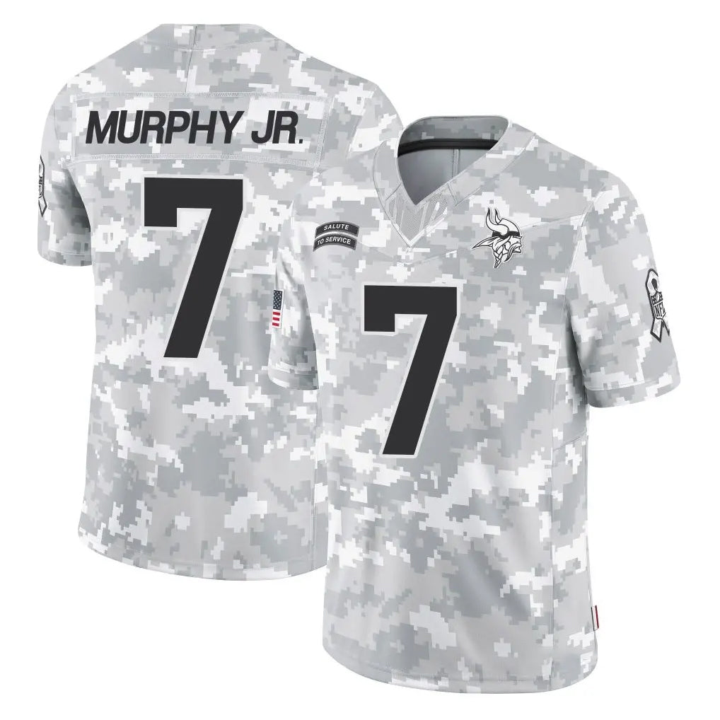M.Vikings #7 Byron Murphy Jr. Player Arctic Camo Salute To Service Limited Game Ddoa Stitched Jerseys