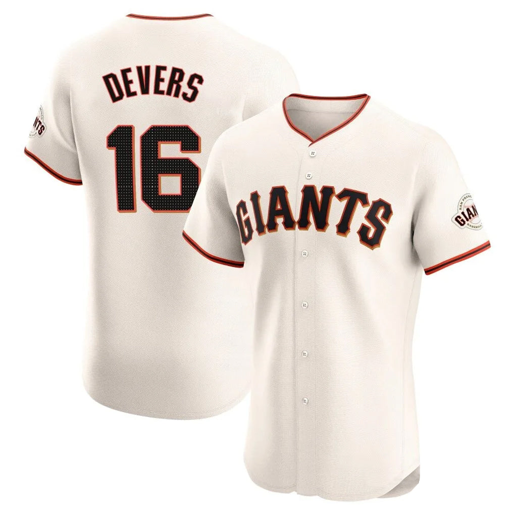 SF.Giants #16 Rafael Devers Player Cream Home Limited Elite Ddoa Stitched Jerseys