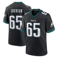 P.Eagles #65 Lane Johnson Player Black Game Home Ddoa Stitched Jerseys