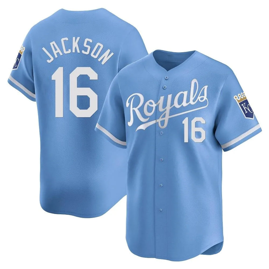 KC.Royals #16 Bo Jackson Player Light Blue Alt Limited Home Ddoa Stitched Jerseys