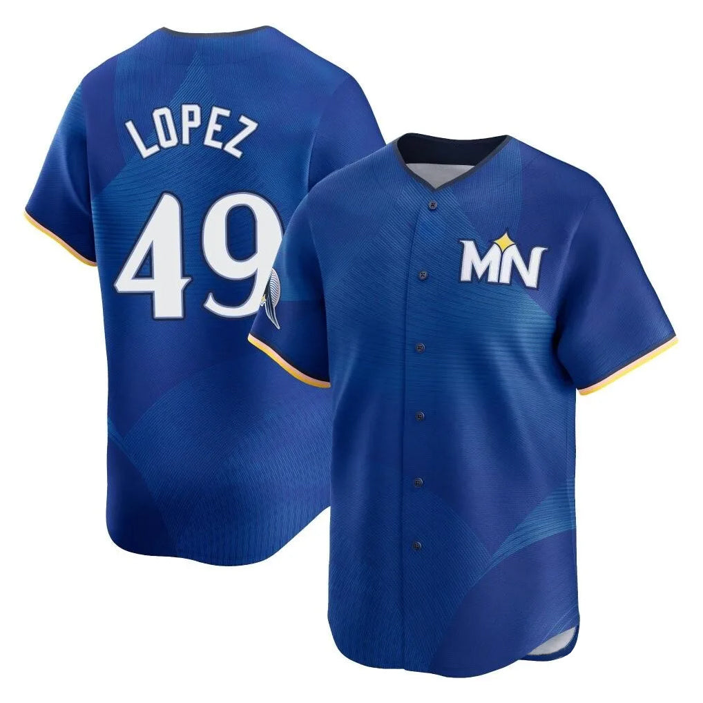 M.Twins #49 Pablo Lopez Player Royal City Connect Limited Home Ddoa Stitched Jerseys