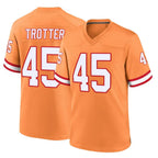 TB.Buccaneers #45 Josiah Trotte Player Orange Throwback Home Game Ddoa Stitched Jerseys
