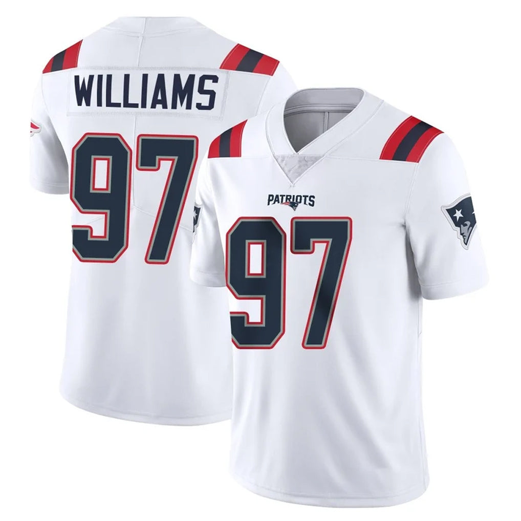 NE.Patriots #97 Milton Williams Player White Vapor Untouchable Home Game Ddoa Stitched Jerseys