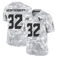 H.Texans #32 David Montgomery Player Arctic Camo Salute To Service Limited Game Ddoa Stitched Jerseys