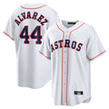 H.Astros #44 Yordan Alvarez Player White Home Game Ddoa Stitched Jerseys