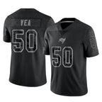 TB.Buccaneers #50 Vita Vea Player Black Reflective Limited Home Game Ddoa Stitched Jerseys