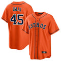 H.Astros #45 Tatsuya Imai Player Orange Home Game Ddoa Stitched Jerseys