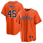 H.Astros #45 Tatsuya Imai Player Orange Home Game Ddoa Stitched Jerseys