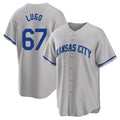 KC.Royals #67 Seth Lugo Player Gray Game Home Ddoa Stitched Jerseys